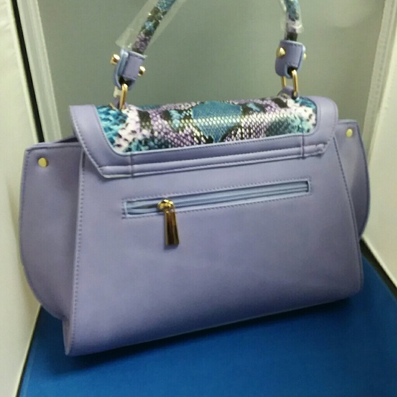 Snakeskin purse lavender purple turquoise blue - Picture 8 of 8